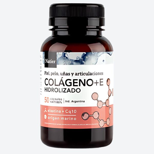 NATIER Colageno+ CoQ10 + Vitamina E - Piel, Pelo y Uñas Saludables